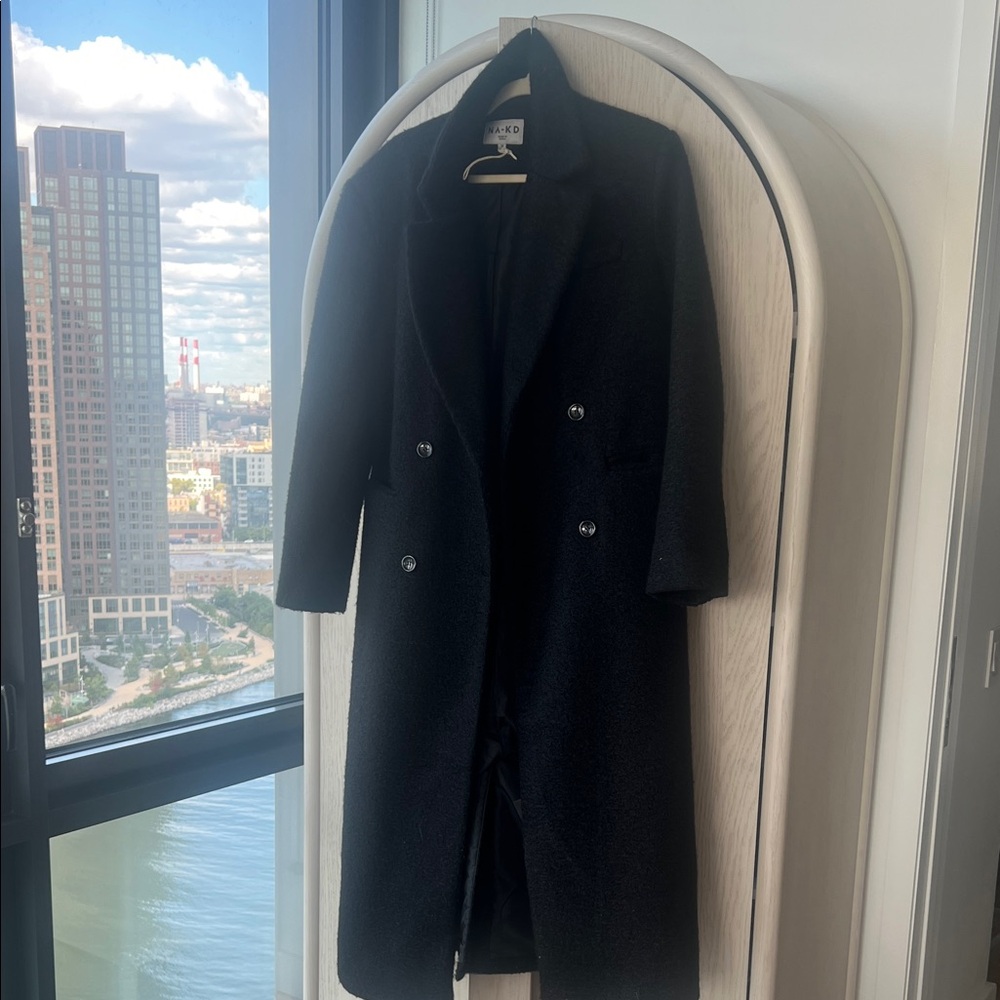 Black Double-Breasted Coat-N.A.-KD